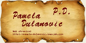 Pamela Dulanović vizit kartica